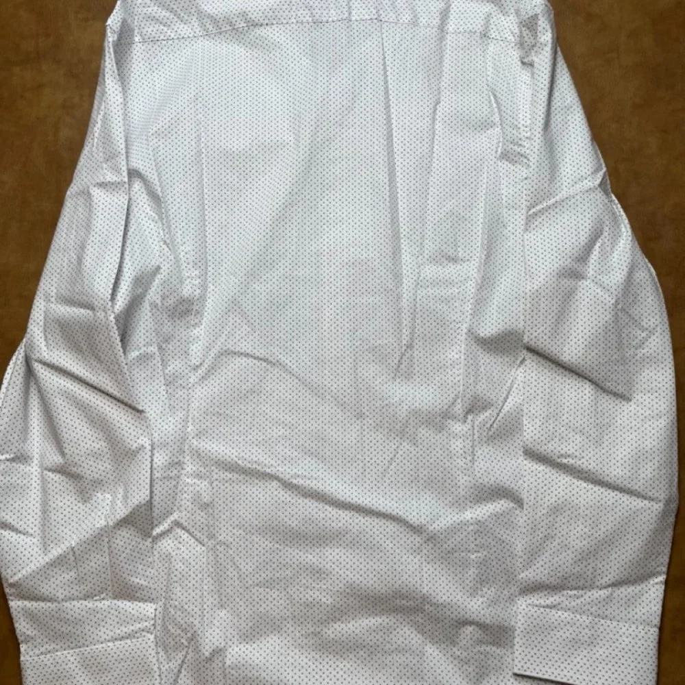 Express - White Patterned Button Up - Large - Picture 6 of 8